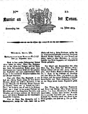 Kourier an der Donau (Donau-Zeitung) Donnerstag 14. Januar 1813