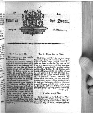 Kourier an der Donau (Donau-Zeitung) Freitag 15. Januar 1813