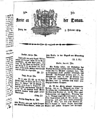 Kourier an der Donau (Donau-Zeitung) Freitag 5. Februar 1813