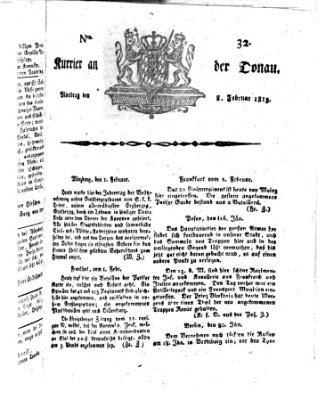 Kourier an der Donau (Donau-Zeitung) Montag 8. Februar 1813