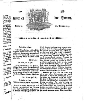 Kourier an der Donau (Donau-Zeitung) Montag 15. Februar 1813