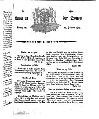 Kourier an der Donau (Donau-Zeitung) Montag 22. Februar 1813