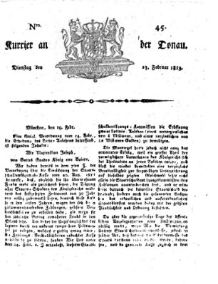Kourier an der Donau (Donau-Zeitung) Dienstag 23. Februar 1813