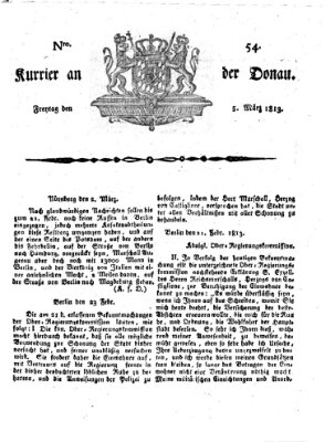 Kourier an der Donau (Donau-Zeitung) Freitag 5. März 1813