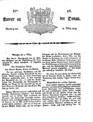 Kourier an der Donau (Donau-Zeitung) Montag 8. März 1813