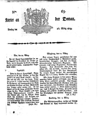 Kourier an der Donau (Donau-Zeitung) Dienstag 16. März 1813