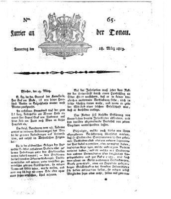 Kourier an der Donau (Donau-Zeitung) Donnerstag 18. März 1813