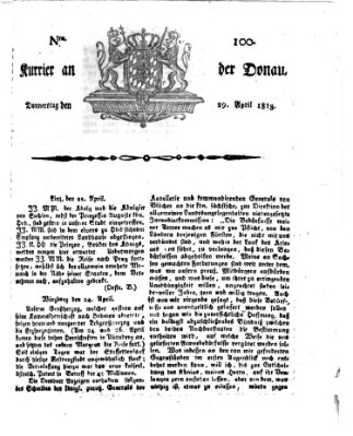 Kourier an der Donau (Donau-Zeitung) Donnerstag 29. April 1813