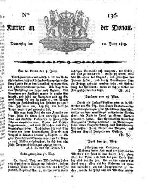 Kourier an der Donau (Donau-Zeitung) Donnerstag 10. Juni 1813