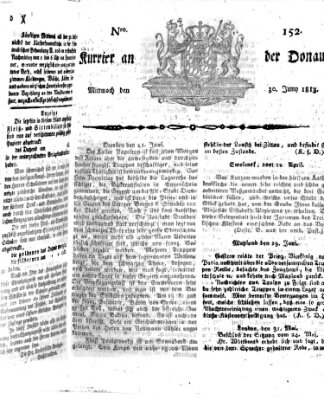 Kourier an der Donau (Donau-Zeitung) Mittwoch 30. Juni 1813