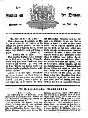 Kourier an der Donau (Donau-Zeitung) Mittwoch 21. Juli 1813