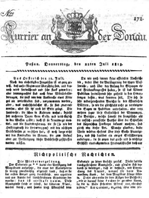 Kourier an der Donau (Donau-Zeitung) Donnerstag 22. Juli 1813