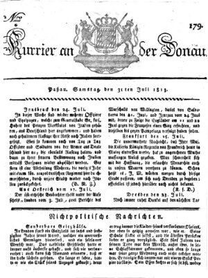 Kourier an der Donau (Donau-Zeitung) Samstag 31. Juli 1813