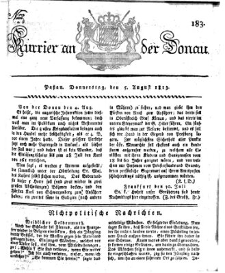 Kourier an der Donau (Donau-Zeitung) Donnerstag 5. August 1813