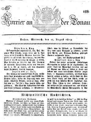 Kourier an der Donau (Donau-Zeitung) Mittwoch 11. August 1813