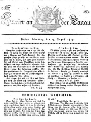 Kourier an der Donau (Donau-Zeitung) Dienstag 17. August 1813
