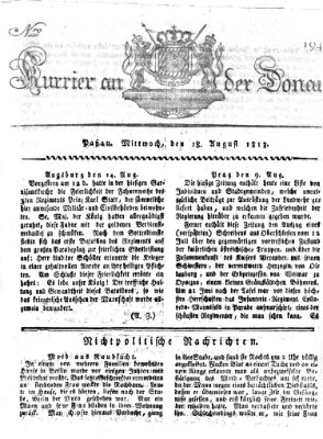 Kourier an der Donau (Donau-Zeitung) Mittwoch 18. August 1813