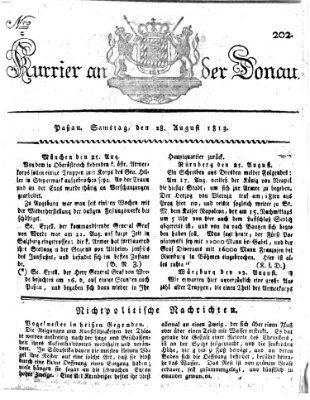 Kourier an der Donau (Donau-Zeitung) Samstag 28. August 1813