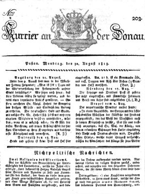 Kourier an der Donau (Donau-Zeitung) Montag 30. August 1813