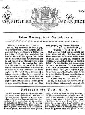 Kourier an der Donau (Donau-Zeitung) Montag 6. September 1813