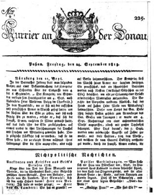 Kourier an der Donau (Donau-Zeitung) Freitag 24. September 1813