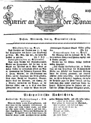 Kourier an der Donau (Donau-Zeitung) Mittwoch 29. September 1813