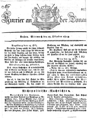 Kourier an der Donau (Donau-Zeitung) Mittwoch 27. Oktober 1813