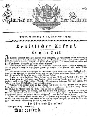 Kourier an der Donau (Donau-Zeitung) Samstag 6. November 1813