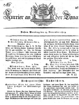 Kourier an der Donau (Donau-Zeitung) Montag 15. November 1813