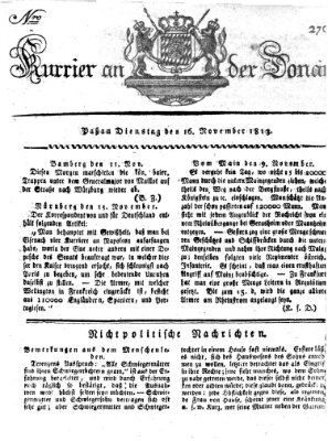 Kourier an der Donau (Donau-Zeitung) Dienstag 16. November 1813