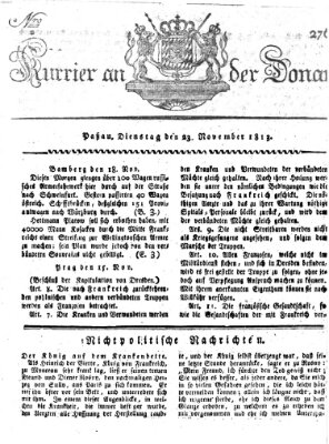 Kourier an der Donau (Donau-Zeitung) Dienstag 23. November 1813