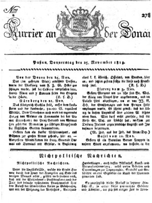 Kourier an der Donau (Donau-Zeitung) Donnerstag 25. November 1813