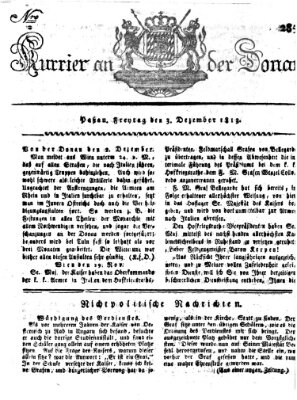 Kourier an der Donau (Donau-Zeitung) Freitag 3. Dezember 1813