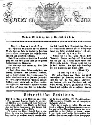 Kourier an der Donau (Donau-Zeitung) Dienstag 7. Dezember 1813