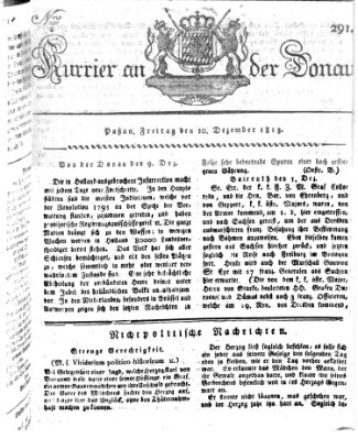 Kourier an der Donau (Donau-Zeitung) Freitag 10. Dezember 1813