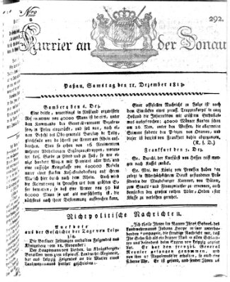 Kourier an der Donau (Donau-Zeitung) Samstag 11. Dezember 1813