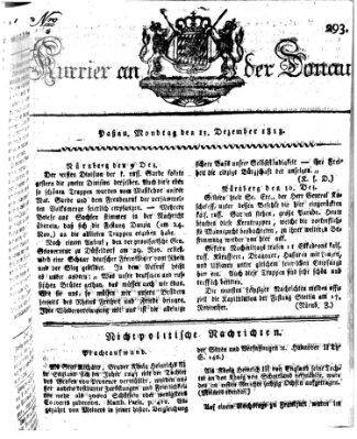 Kourier an der Donau (Donau-Zeitung) Montag 13. Dezember 1813