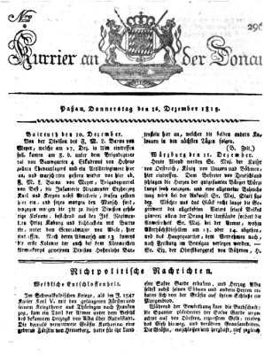 Kourier an der Donau (Donau-Zeitung) Donnerstag 16. Dezember 1813