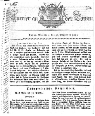 Kourier an der Donau (Donau-Zeitung) Montag 27. Dezember 1813