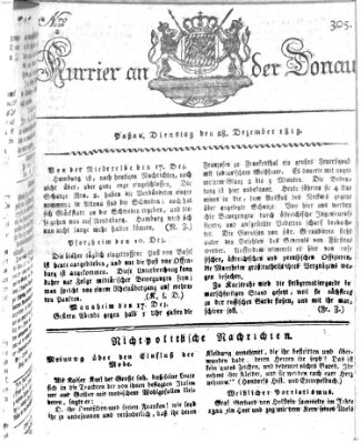 Kourier an der Donau (Donau-Zeitung) Dienstag 28. Dezember 1813