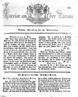 Kourier an der Donau (Donau-Zeitung) Dienstag 18. Januar 1814