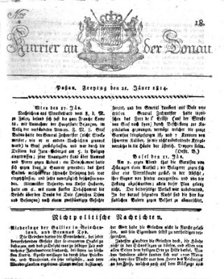 Kourier an der Donau (Donau-Zeitung) Freitag 21. Januar 1814