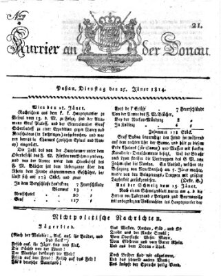 Kourier an der Donau (Donau-Zeitung) Dienstag 25. Januar 1814