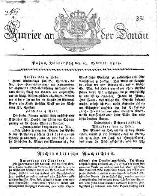 Kourier an der Donau (Donau-Zeitung) Donnerstag 10. Februar 1814