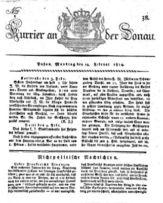 Kourier an der Donau (Donau-Zeitung) Montag 14. Februar 1814