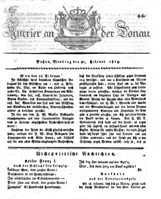 Kourier an der Donau (Donau-Zeitung) Montag 21. Februar 1814