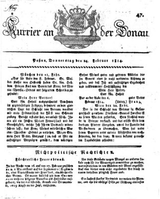 Kourier an der Donau (Donau-Zeitung) Donnerstag 24. Februar 1814