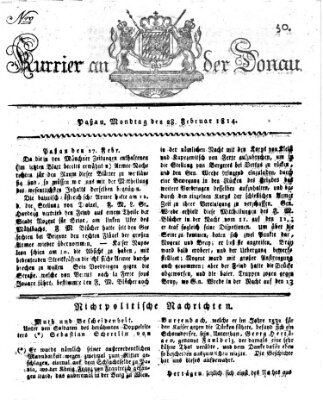 Kourier an der Donau (Donau-Zeitung) Montag 28. Februar 1814