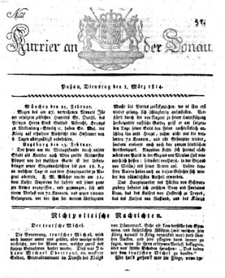 Kourier an der Donau (Donau-Zeitung) Dienstag 1. März 1814