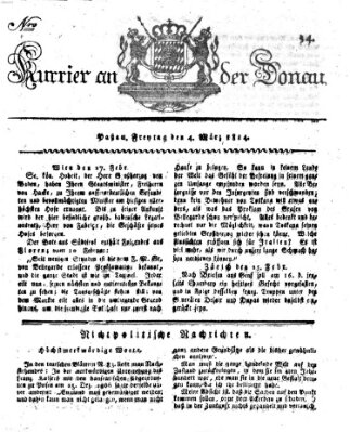 Kourier an der Donau (Donau-Zeitung) Freitag 4. März 1814